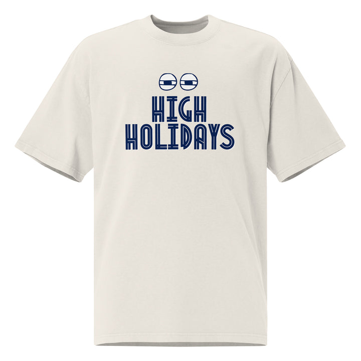 High Holidays Jewish pride faded t-shirt in Faded Bone - lifestyle shot