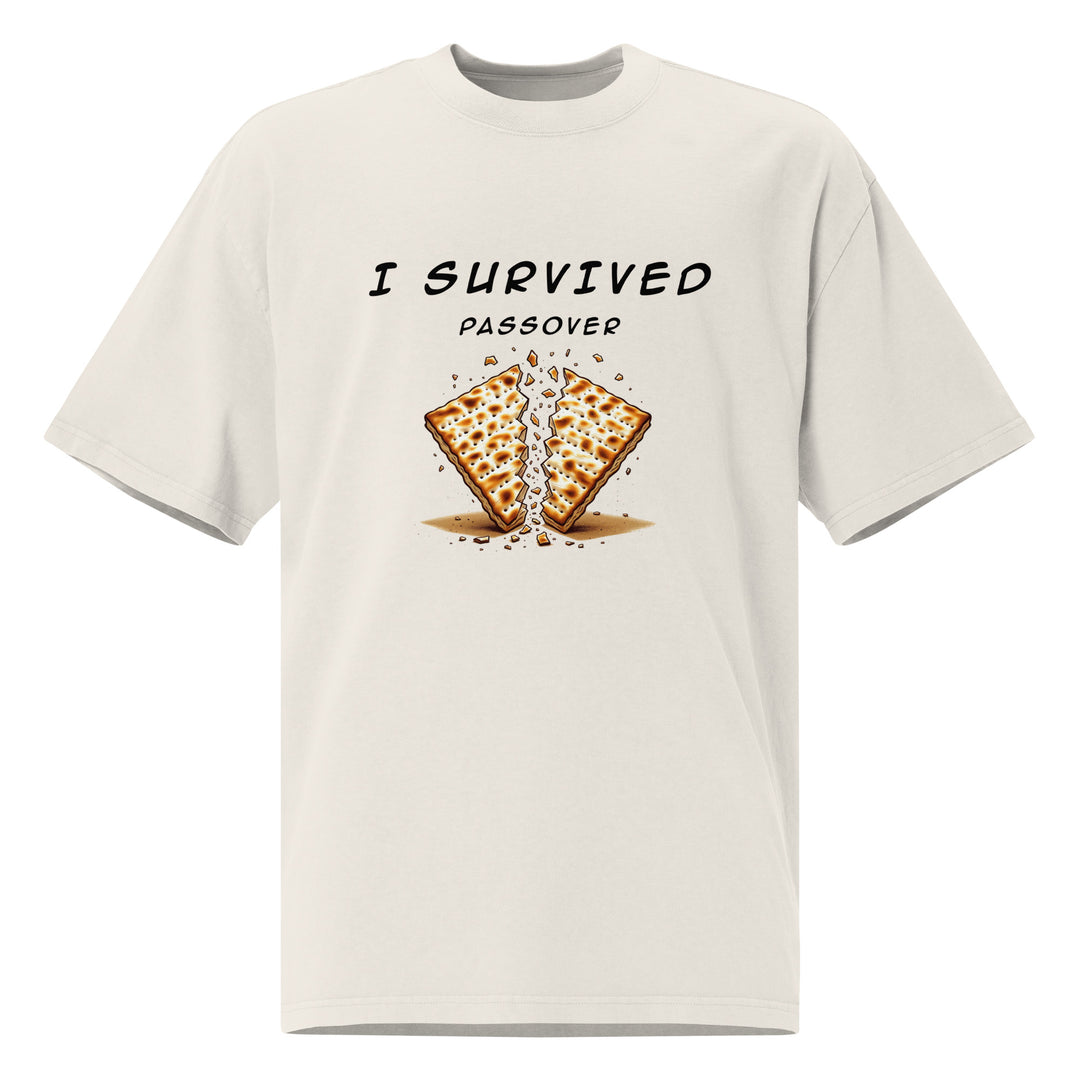 Passover Jewish pride t-shirt in Faded Bone - front view