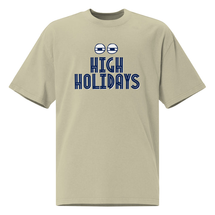 High Holidays Jewish pride faded t-shirt in Faded Eucalyptus - flat lay