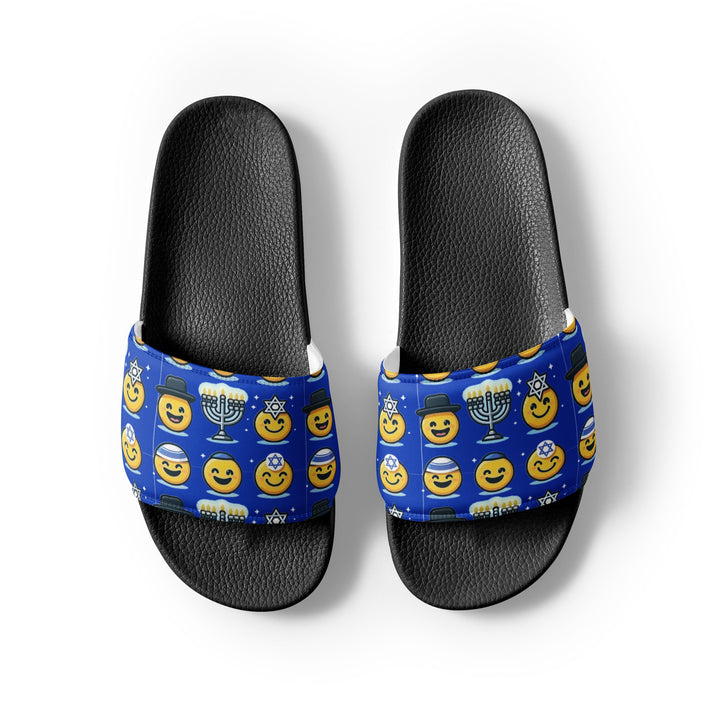 Men’s slides | Jewish Emoji Blue