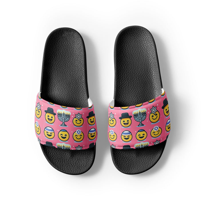 Men’s slides | Jewish Emoji Pink