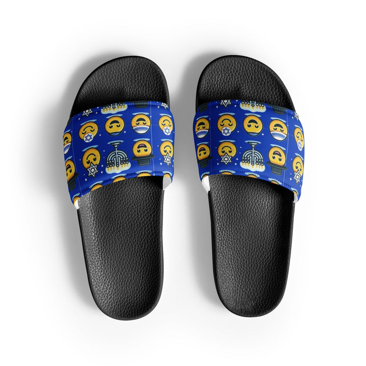 Men’s slides | Jewish Emoji Blue