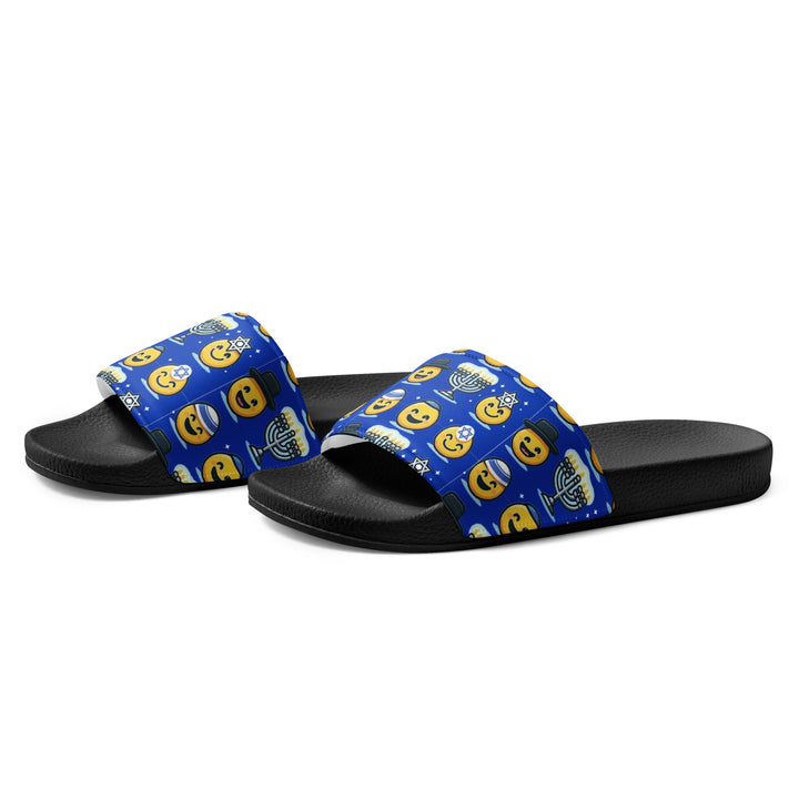 Men’s slides | Jewish Emoji Blue