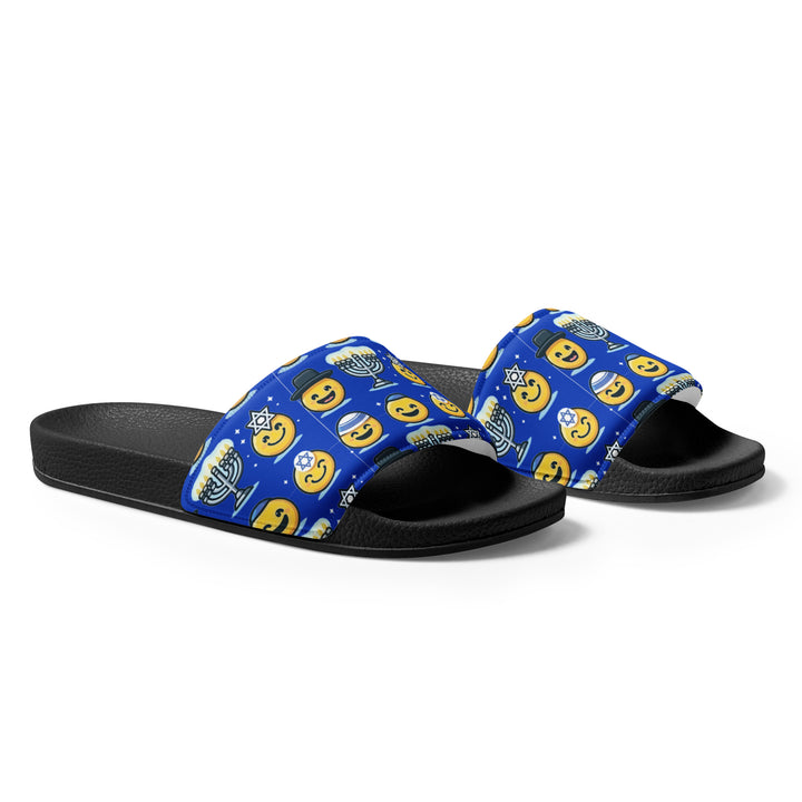 Men’s slides | Jewish Emoji Blue
