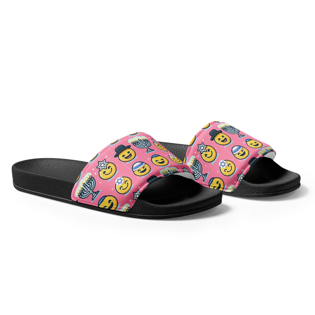 Men’s slides | Jewish Emoji Pink