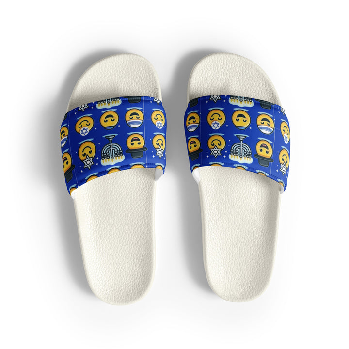 Men’s slides | Jewish Emoji Blue