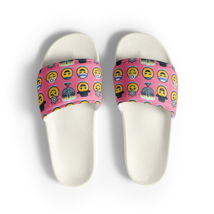 Men’s slides | Jewish Emoji Pink