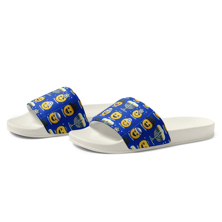 Men’s slides | Jewish Emoji Blue