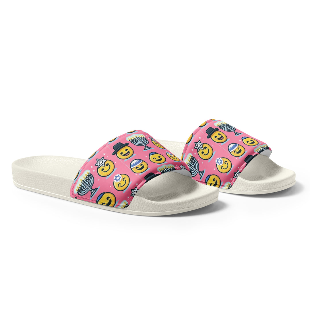 Men’s slides | Jewish Emoji Pink