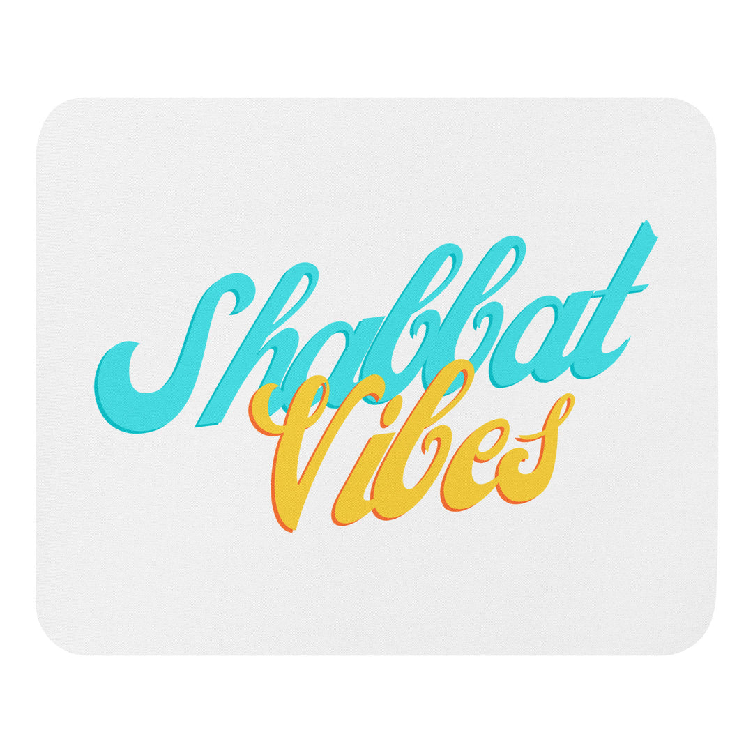 Shabbat Vibes Jewish pride mouse pad - front view
