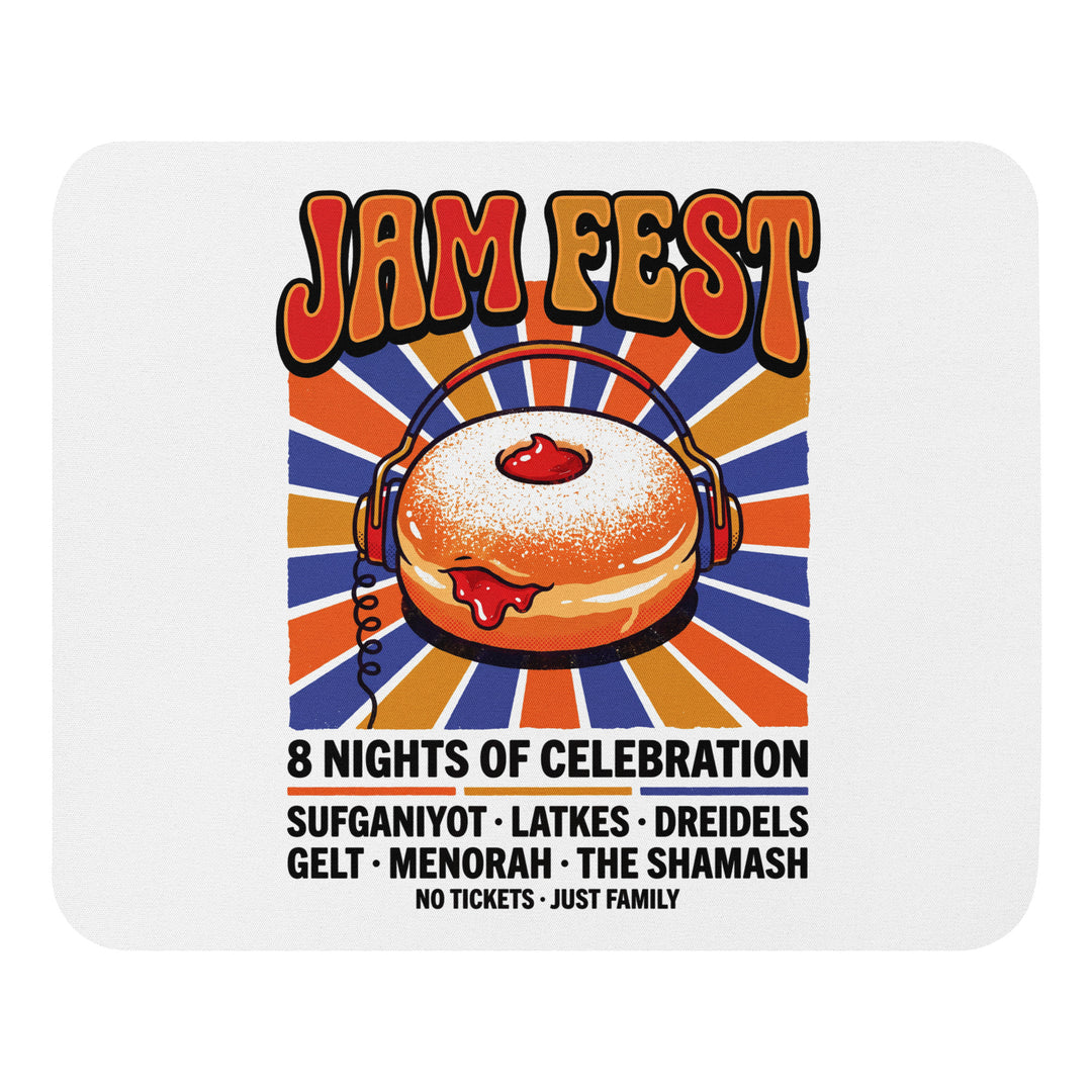 Jam Fest 8 Nights Jewish pride mouse pad - front view