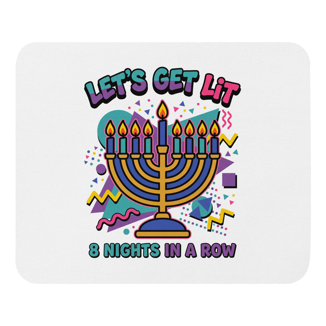 Lets Get Lit 90s Jewish pride mouse pad - front view