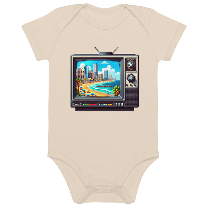 Organic Cotton Baby Bodysuit | 16Bit Tel Aviv Beach