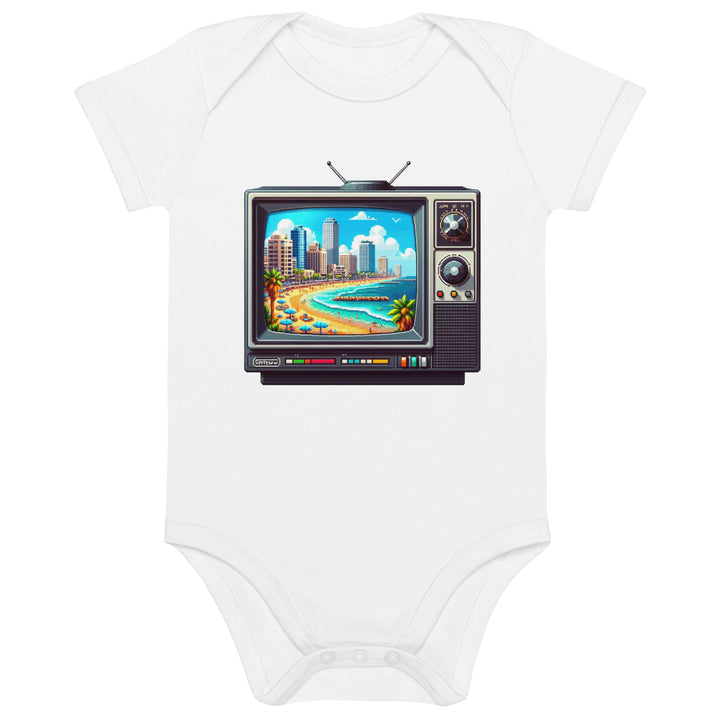 Organic Cotton Baby Bodysuit | 16Bit Tel Aviv Beach