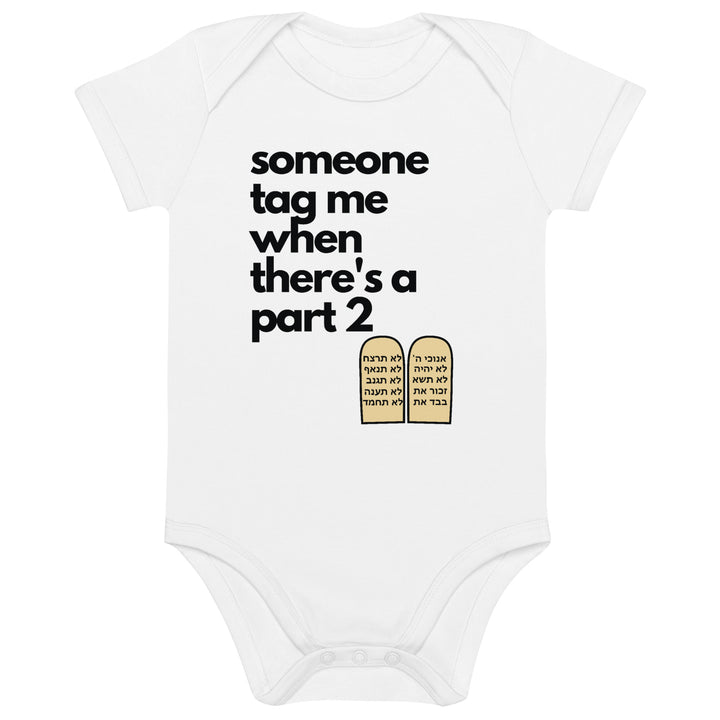 Someone Tag Me Jewish pride kids baby bodysuit in White - front view