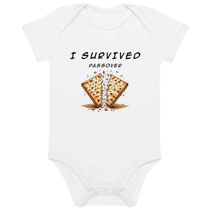 Passover Jewish pride kids baby bodysuit in White - front view