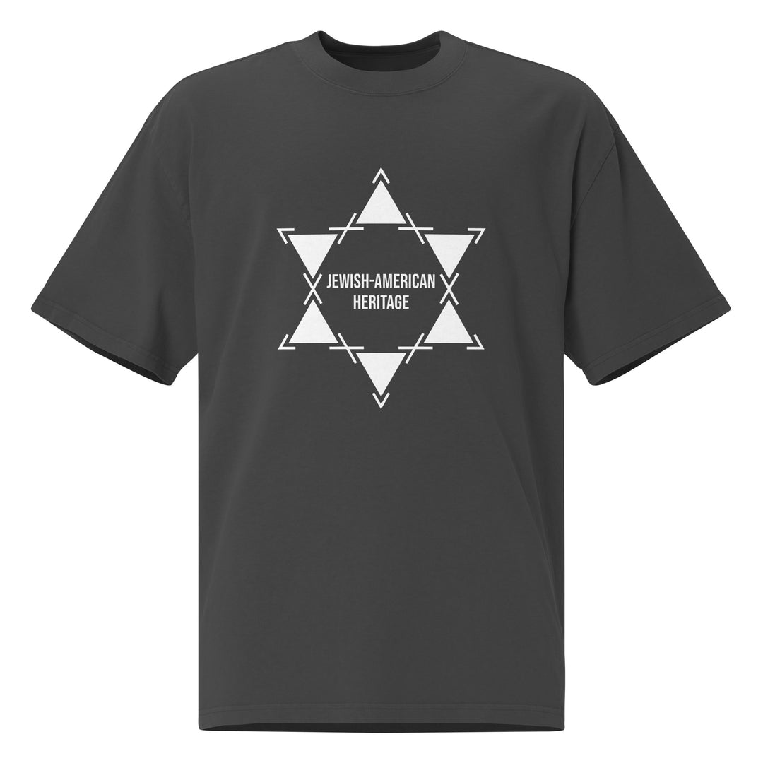 Jewish American Heritage Jewish pride t-shirt in Faded Black - back view