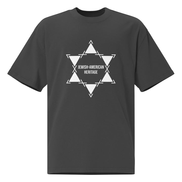Jewish American Heritage Jewish pride t-shirt in Faded Black - back view