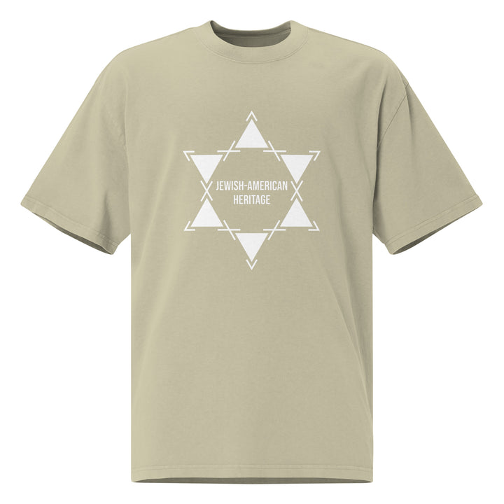 Jewish American Heritage Jewish pride t-shirt in Faded Eucalyptus - flat lay