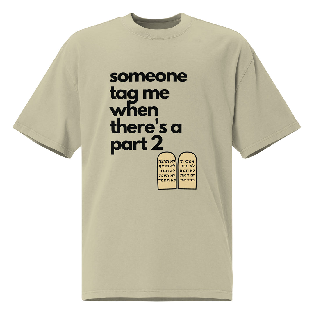 Someone Tag Me Jewish pride faded t-shirt in Faded Eucalyptus - back view