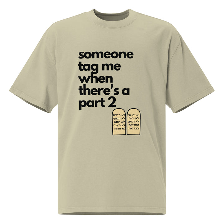 Someone Tag Me Jewish pride faded t-shirt in Faded Eucalyptus - back view