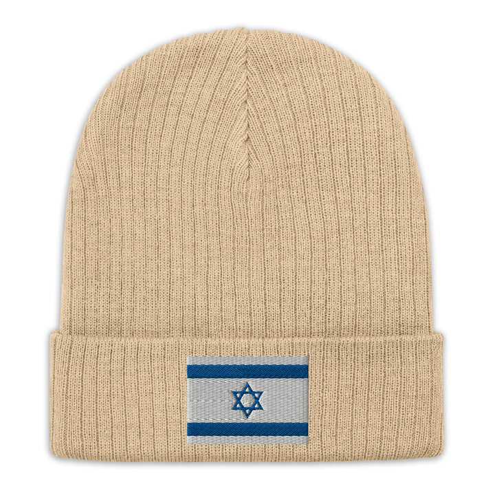 Ribbed Knit Beanie | Israel Flag