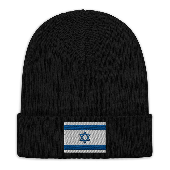 Ribbed Knit Beanie | Israel Flag
