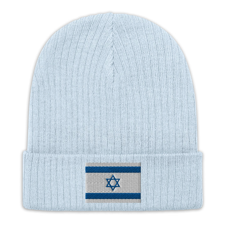Ribbed Knit Beanie | Israel Flag