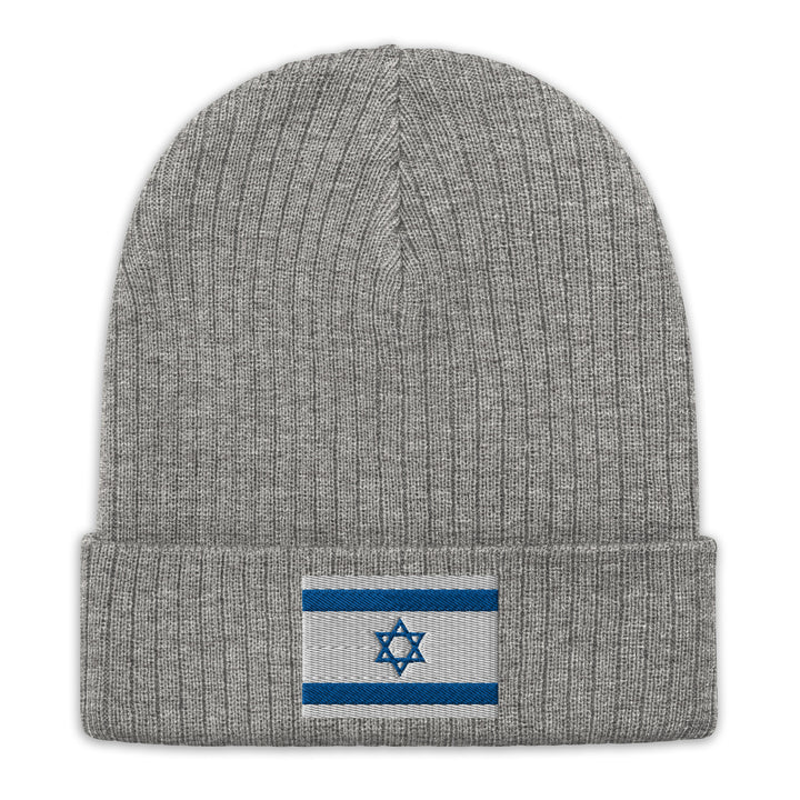 Ribbed Knit Beanie | Israel Flag