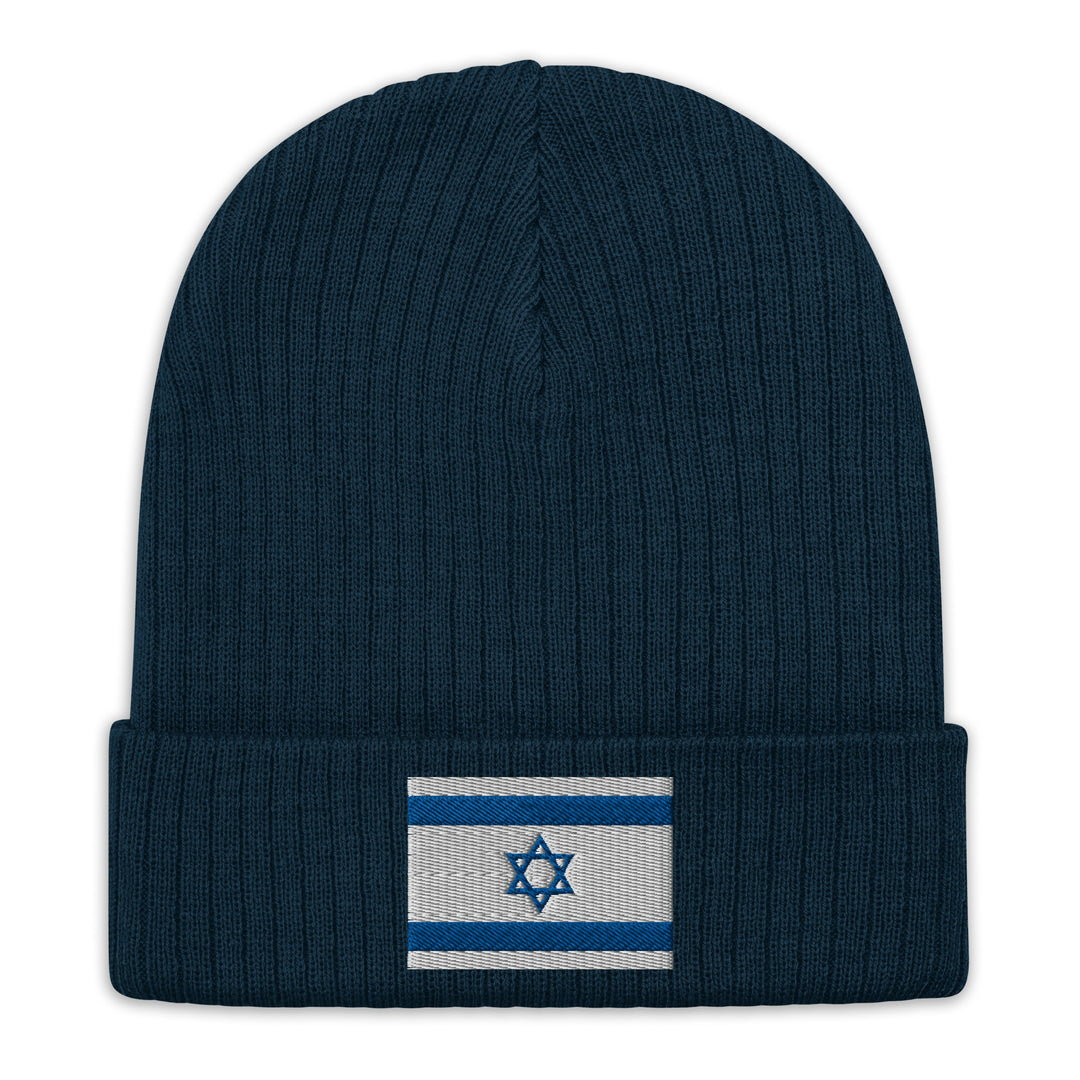 Ribbed Knit Beanie | Israel Flag