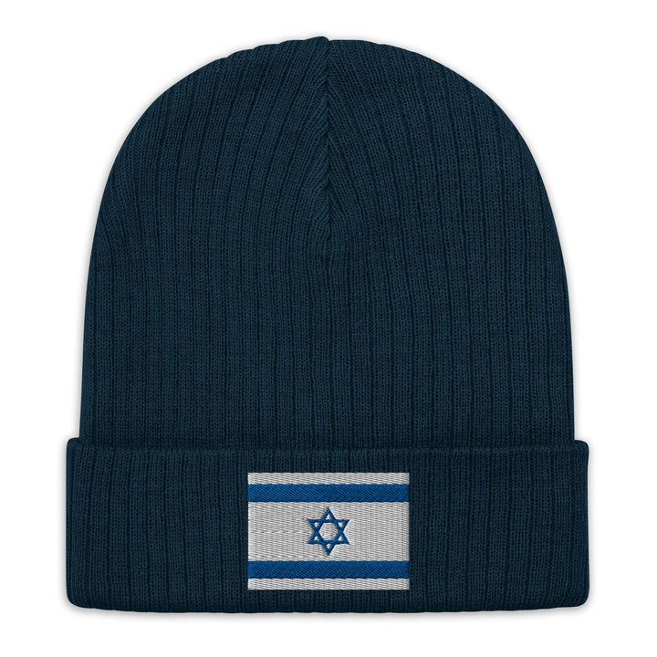 Ribbed Knit Beanie | Israel Flag