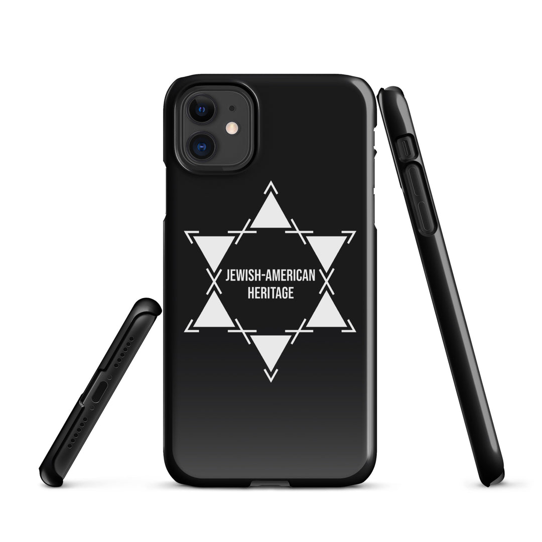 Jewish American Heritage Jewish pride snap case for iphone® in Glossy - flat lay