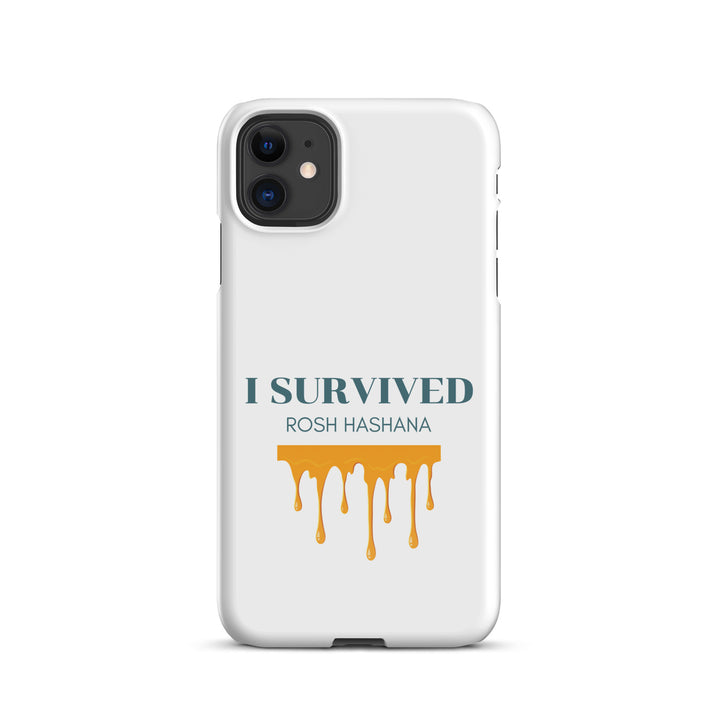 I Survived Rosh HaShana Jewish pride snap case for iphone® in Glossy - back view