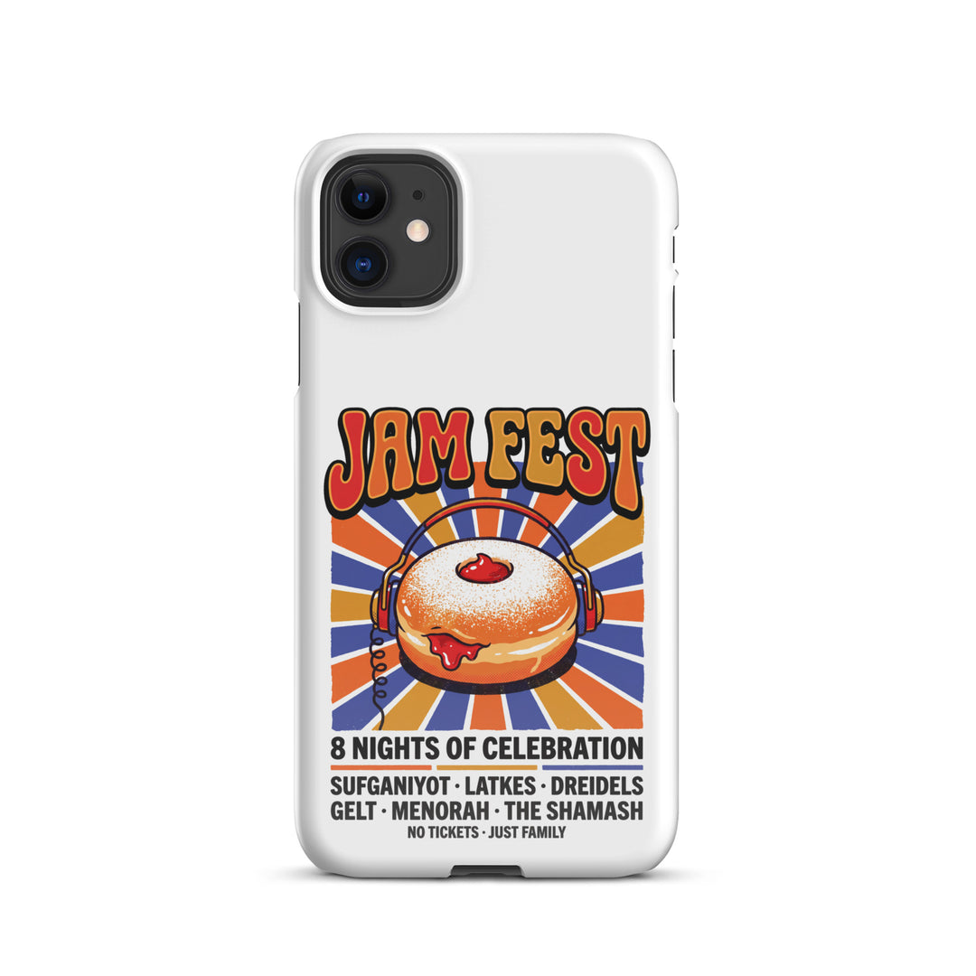 Jam Fest 8 Nights Jewish pride snap phone case for iPhone 11, glossy finish - front view