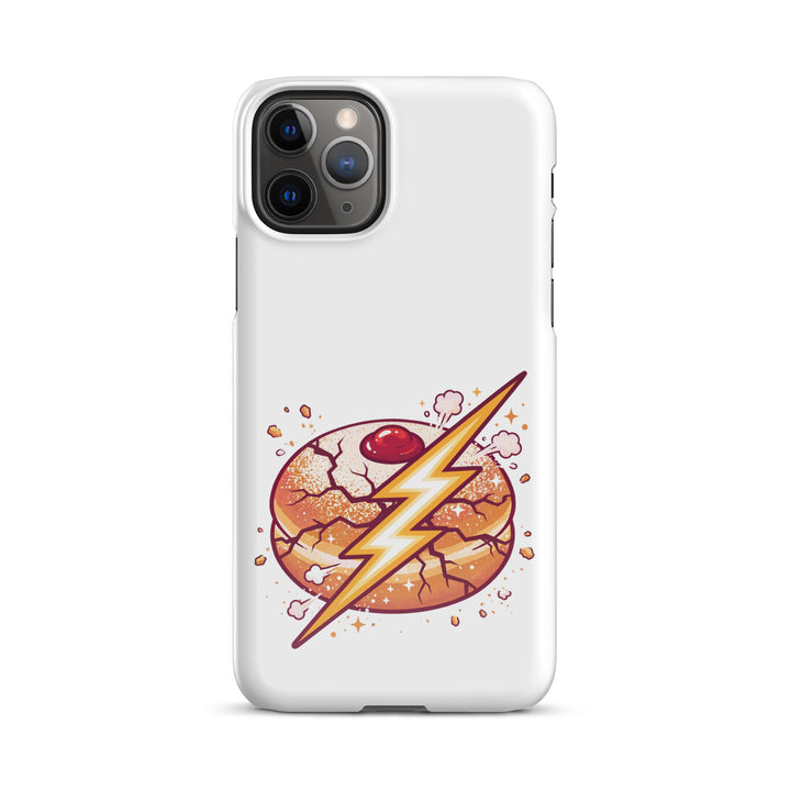 Sufganiyah Lightning Jewish pride snap phone case for iPhone 11 Pro, glossy finish - front view