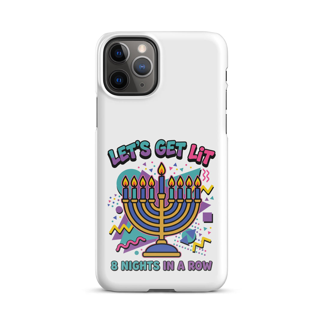 Lets Get Lit 90s Jewish pride snap phone case for iPhone 11 Pro, glossy finish - front view