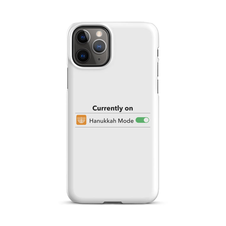 Hanukkah Mode Jewish pride snap phone case for iPhone 11 Pro, glossy finish - front view