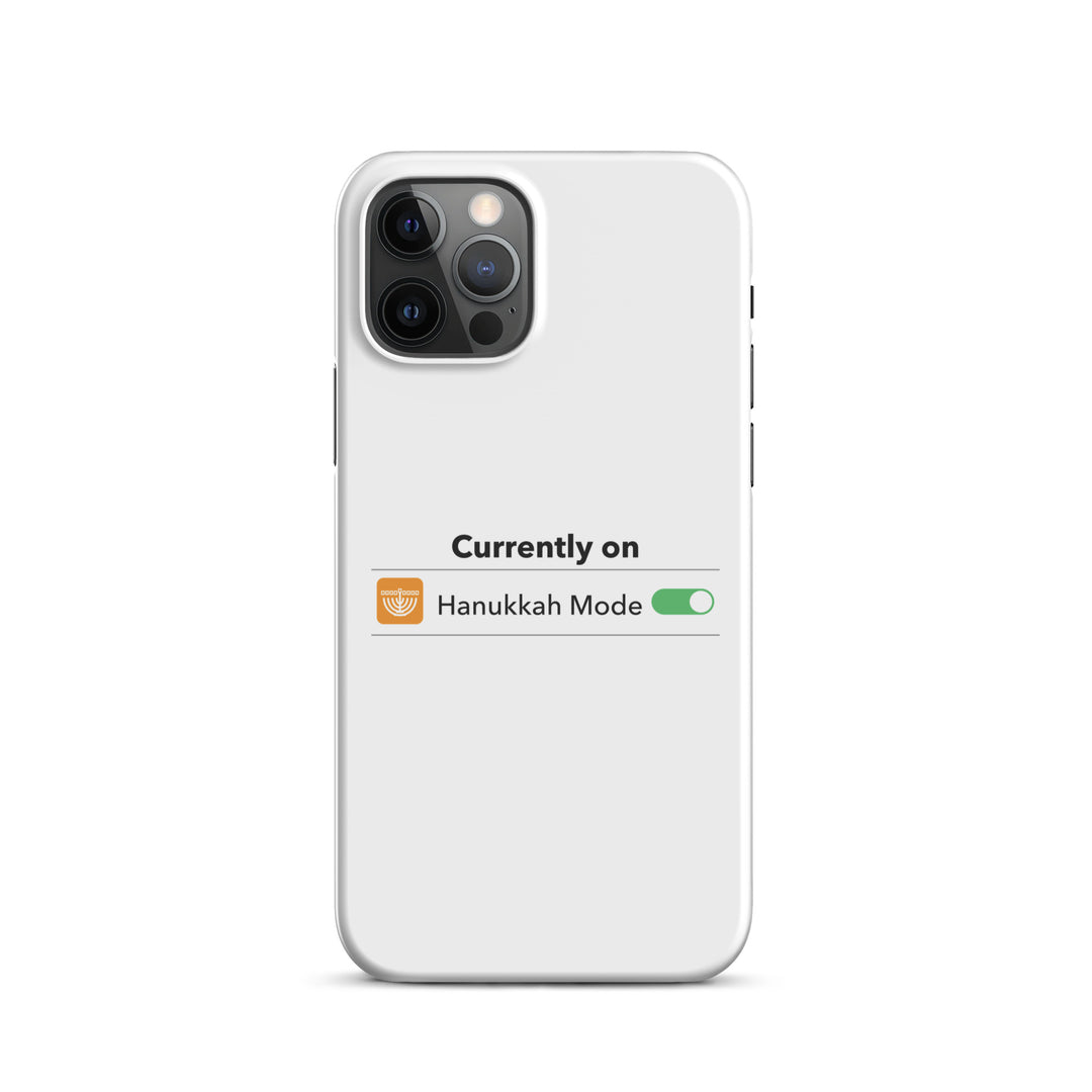 Hanukkah Mode Jewish pride snap phone case for iPhone 12 Pro, glossy finish - front view