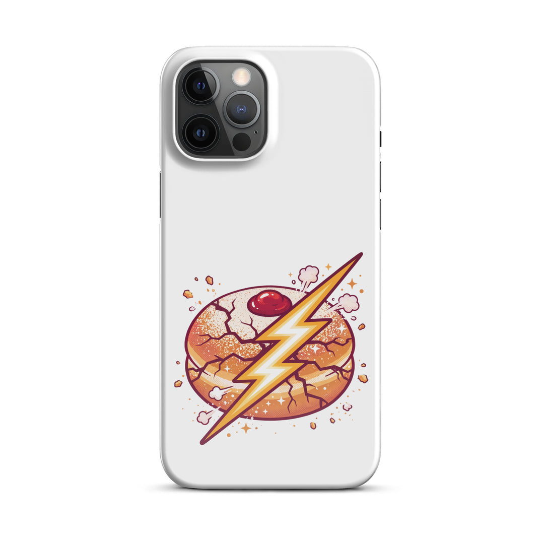Sufganiyah Lightning Jewish pride snap phone case for iPhone 12 Pro Max, glossy finish - front view