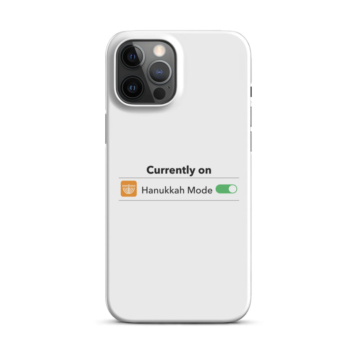 Hanukkah Mode Jewish pride snap phone case for iPhone 12 Pro Max, glossy finish - front view