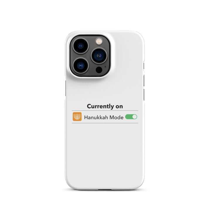 Hanukkah Mode Jewish pride snap phone case for iPhone 13 Pro, glossy finish - front view