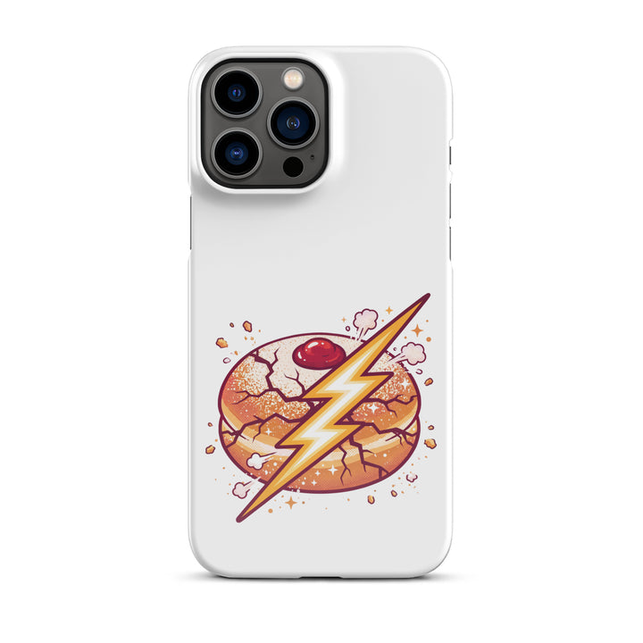 Sufganiyah Lightning Jewish pride snap phone case for iPhone 13 Pro Max, glossy finish - front view