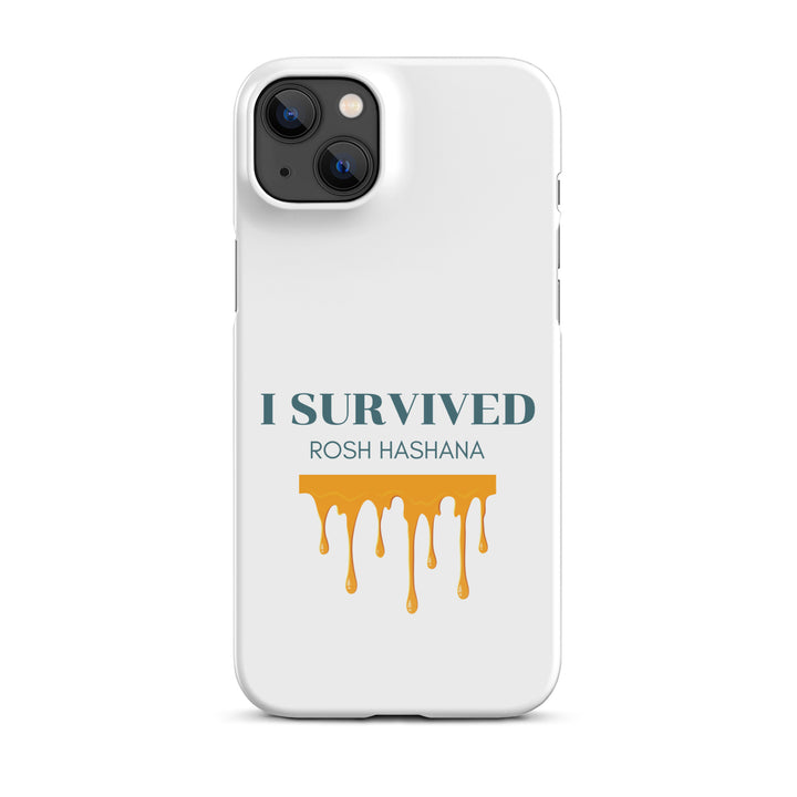 I Survived Rosh HaShana Jewish pride snap case for iphone® in Glossy - back view