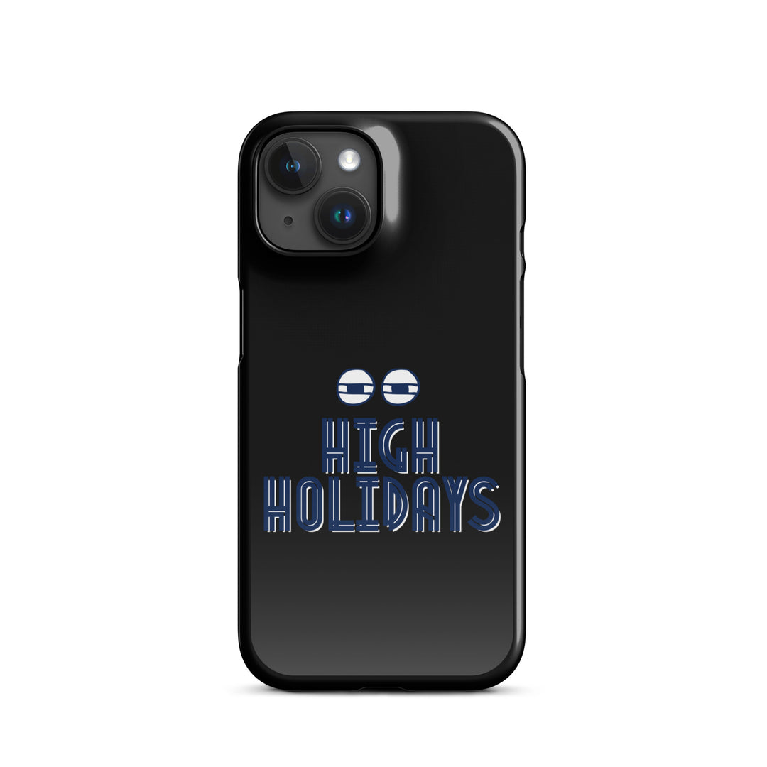 High Holidays Jewish pride snap phone case for iPhone 15, glossy finish - front view