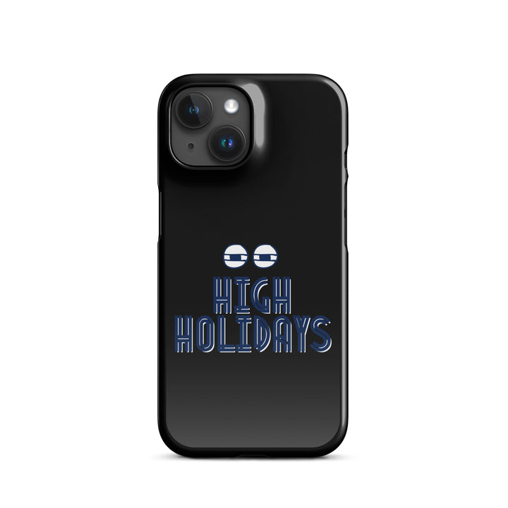 High Holidays Jewish pride snap phone case for iPhone 15, glossy finish - front view