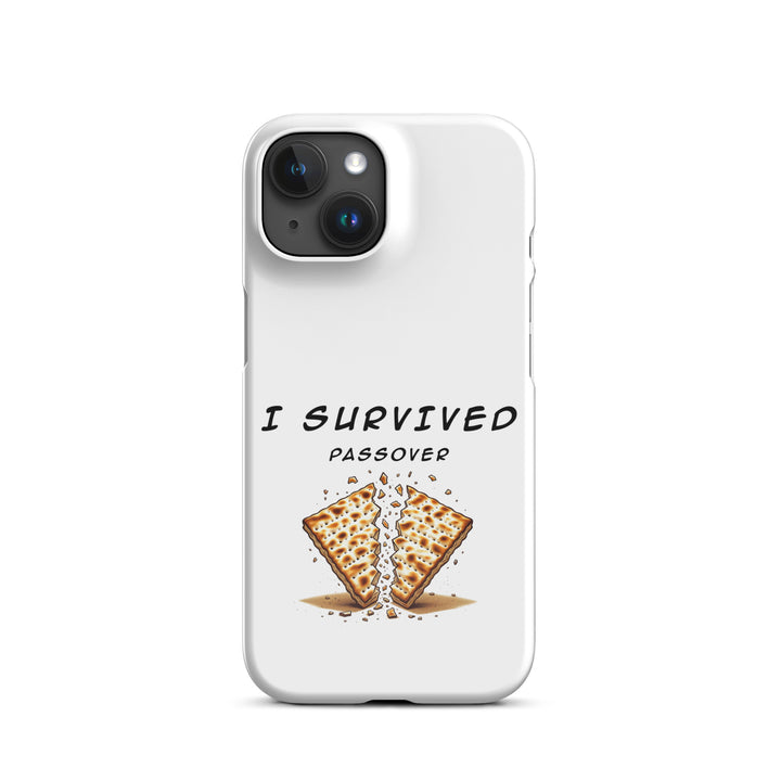 Passover Jewish pride snap phone case for iPhone 15, glossy finish - front view