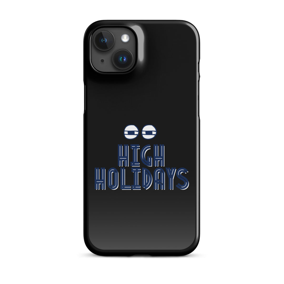 High Holidays Jewish pride snap phone case for iPhone 15 Plus, glossy finish - front view