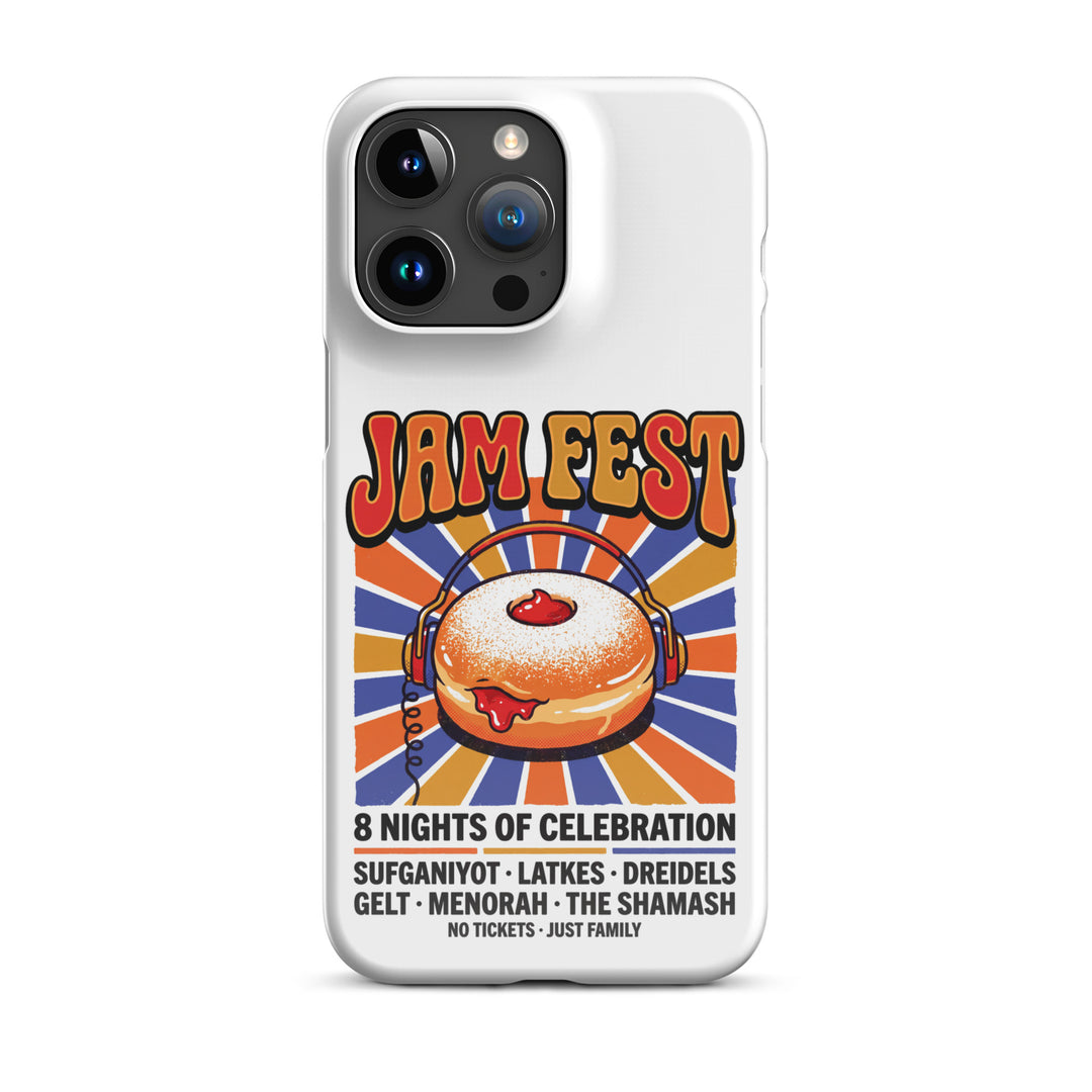 Jam Fest 8 Nights Jewish pride snap phone case for iPhone 15 Pro Max, glossy finish - front view