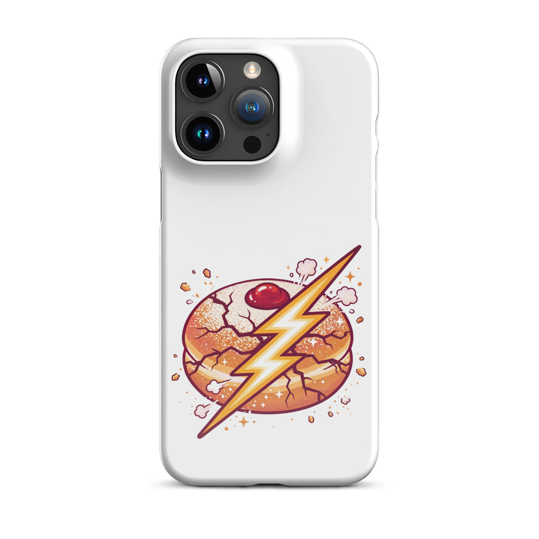 Sufganiyah Lightning Jewish pride snap phone case for iPhone 15 Pro Max, glossy finish - front view