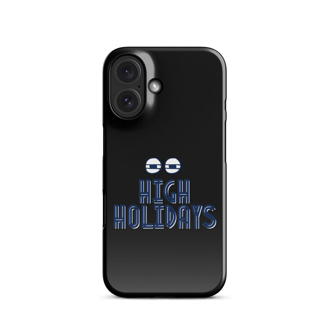 High Holidays Jewish pride snap phone case for iPhone 16, glossy finish - front view